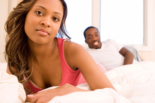 Black Couple in Bed